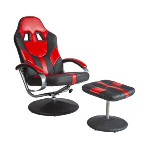 RELAX CHAIR 68X75X107CM BLACK&RED RELAX CHAIR 68X75X107CM BLACK&RED